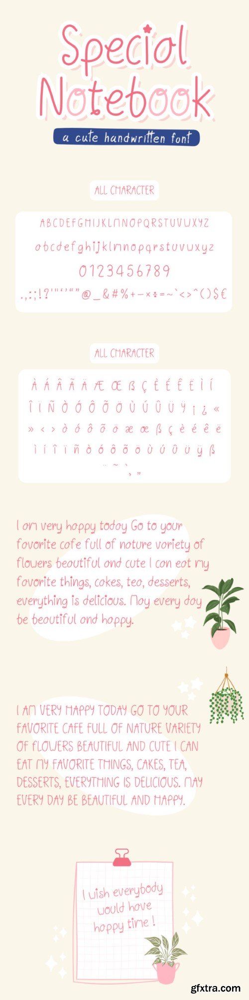 Special Notebook Font