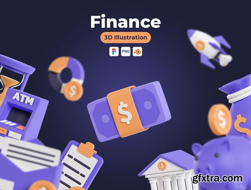 Finance 3D Icons Ui8.net