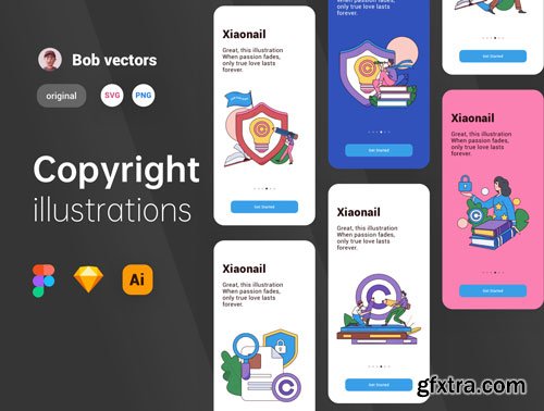 Copyright Class Illustrator Vector Character Guide Page Ui8.net