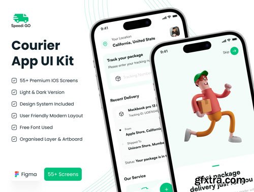 Courier App UI Kit Ui8.net