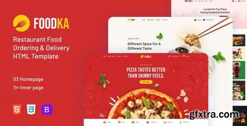 Foodka - Restaurant Food Ordering & Delivery HTML Template