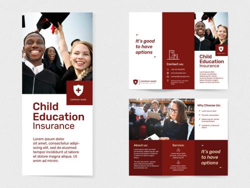 Education Insurance Layout with Editable Text 457554684