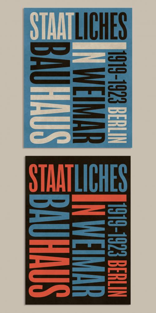 Bauhaus Typography Poster Layout Design 594730126