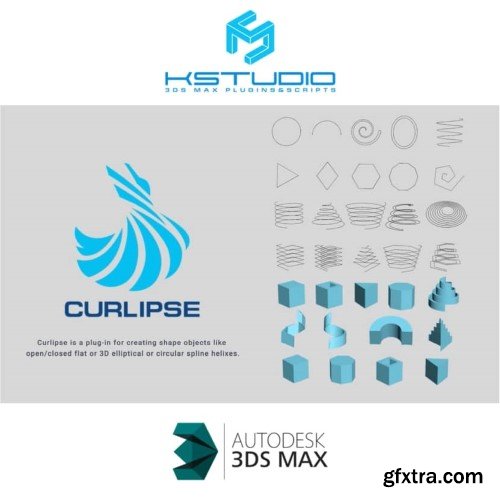 3d-kstudio Curlipse 1.0.33.23 for 3ds Max 2017 - 2024