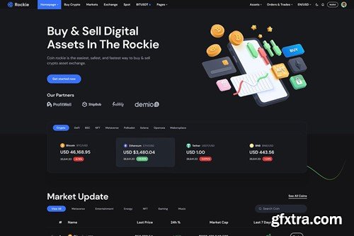 Rockie - Crypto Exchange HTML Template 79PM2Y9