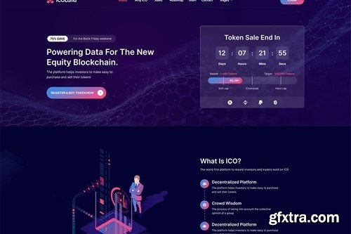 ICOLand | ICO landing page VueJS Template 8CMEHRY