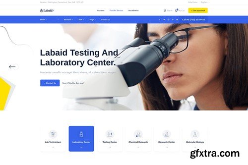 Labaid - Laboratory Research HTML Template 3PTWZA2