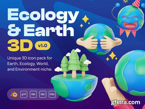 Earthy - Ecology & Earth 3D Icon Set Ui8.net