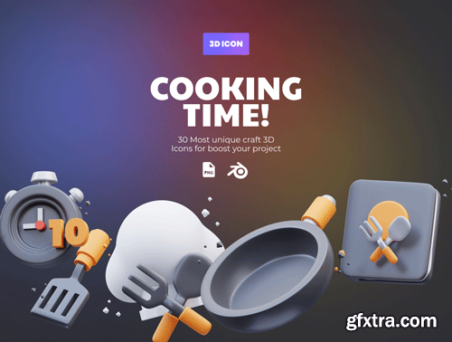 Cooking Time 3D Illustration Ui8.net
