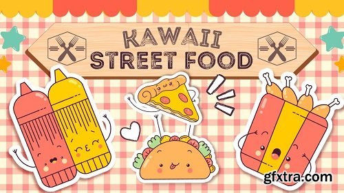 Simple & Cute Characters: Street Food Illustrations | Procreate Drawing for Beginners