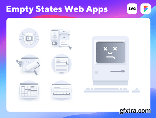 Empty State Icons: Web Apps Ui8.net