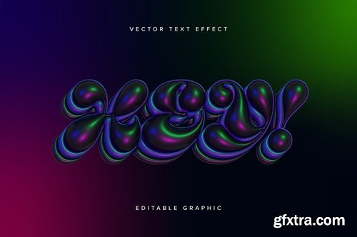Colourful Inflated 3d Vector Text Effect Mockup SBZWCY7