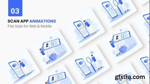 Videohive Scan App Animations - Flat Concept 46232807
