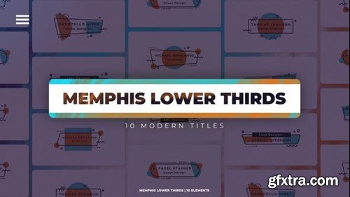 Videohive Memphis Lower Thirds 46292779