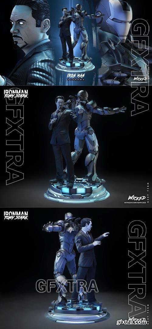 WICKED - Base Diorama Iron Man and Tony Stark – 3D Print Model