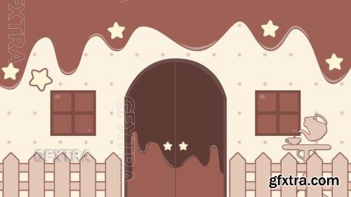 Candy House Cartoon Background Pack 1445809