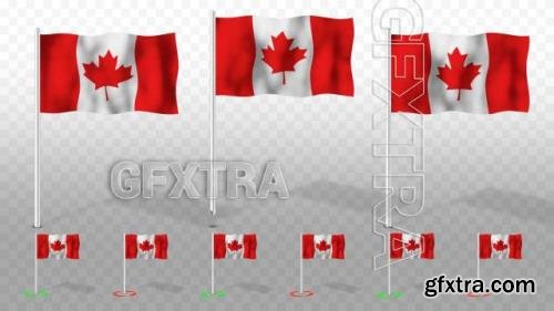 Canada Flag Map Pointers 1378473