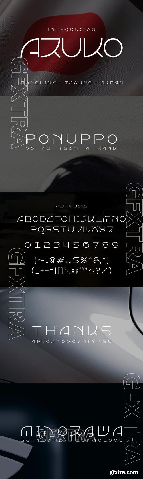Azuko Techno Font RAJY453