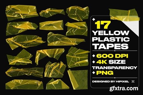 17 Yellow Plastic Tapes 49ZYKJL