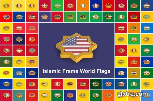 Islamic Frame World Flags 8U8SKTL