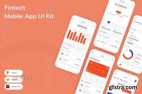Fintech Mobile App UI Kit SQXNZKB