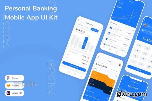 Personal Banking Mobile App UI Kit 4FCQCDP