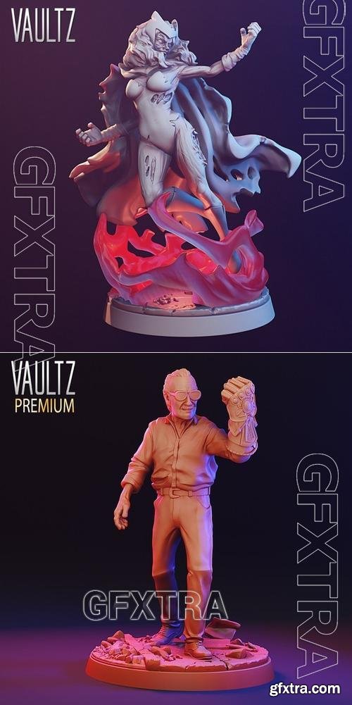 Scarlet Witch Zombie and Stan Lee – 3D Print Model