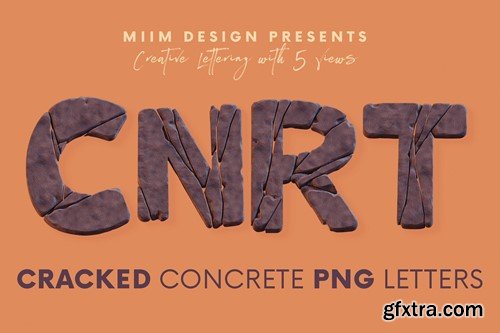 Cracked Concrete - 3D Lettering V2PFSB6