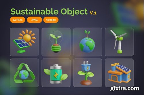 3D Sustainable Object Pack 1 FXMWDV7
