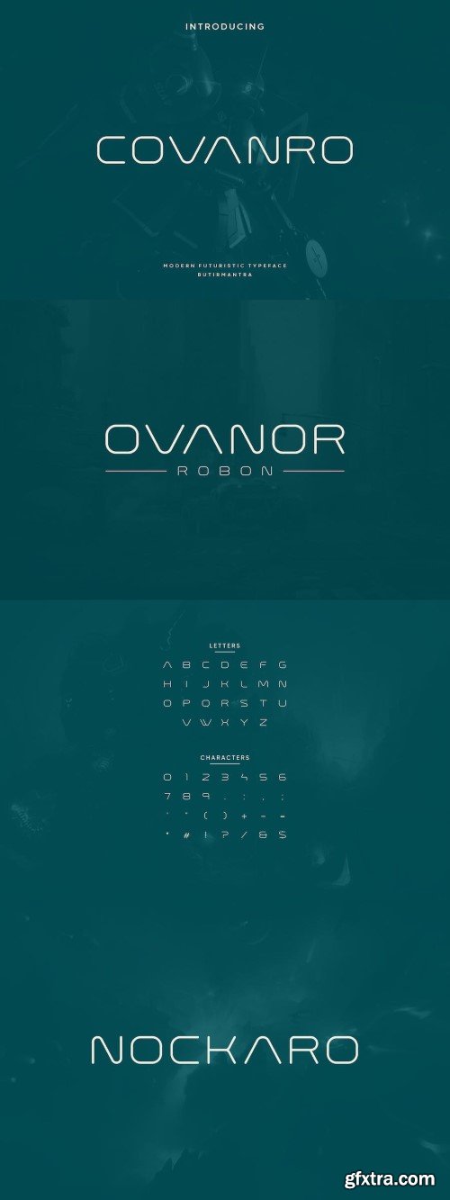 Covanro - Futuristic Font