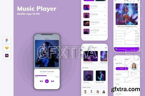 Music Player Mobile App UI Kit TDW8FCQ