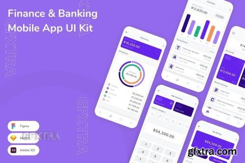Finance & Banking Mobile App UI Kit Q7N6JFB