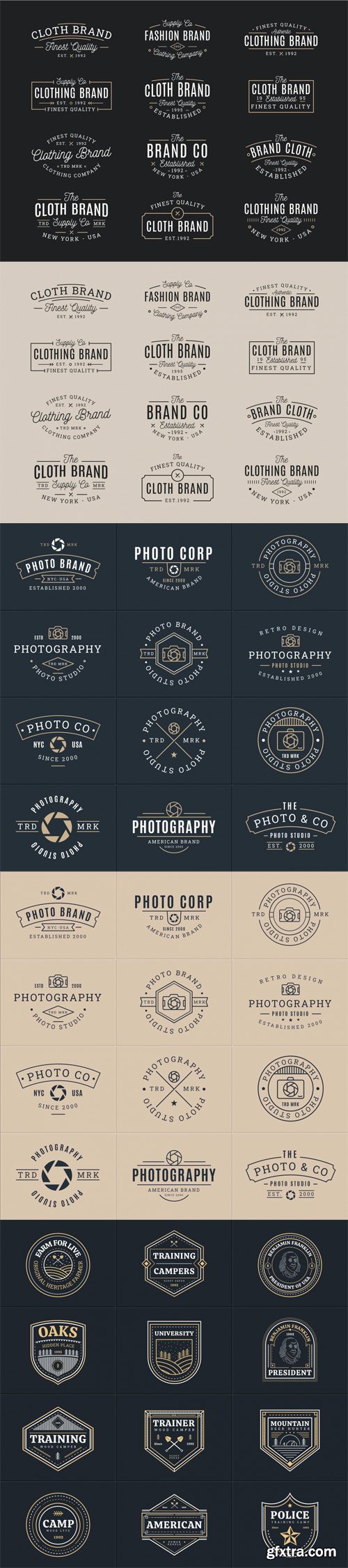Multipurpose Vector Badges Templates Collection
