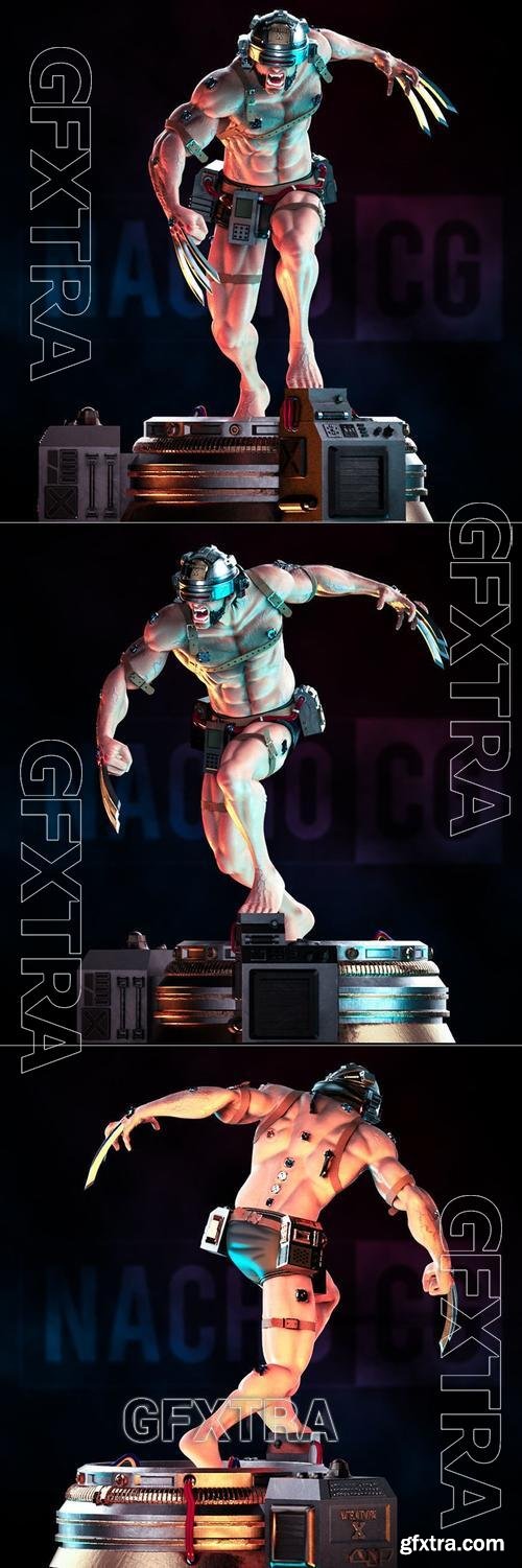 Fan Art Wolverine Weapon X Statue – 3D Print Model