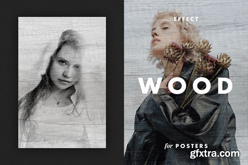 Wood Photo Effect for Posters 6UCH5WK