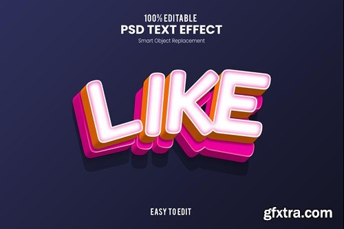 Like - Smooth Bold and Fun 3D Text Effect 4RAU4TQ