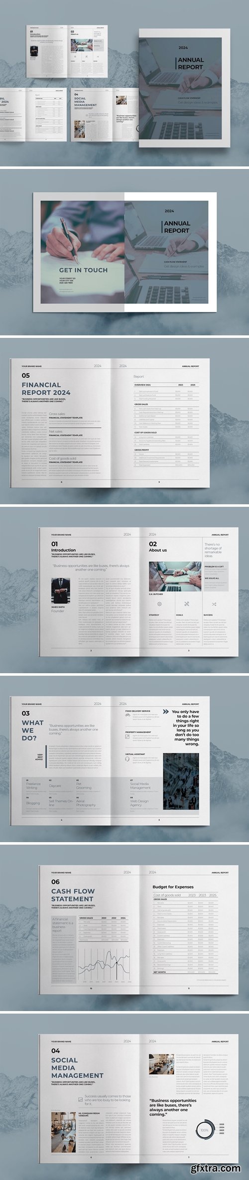 Blue Annual Report Template JUY5QX2