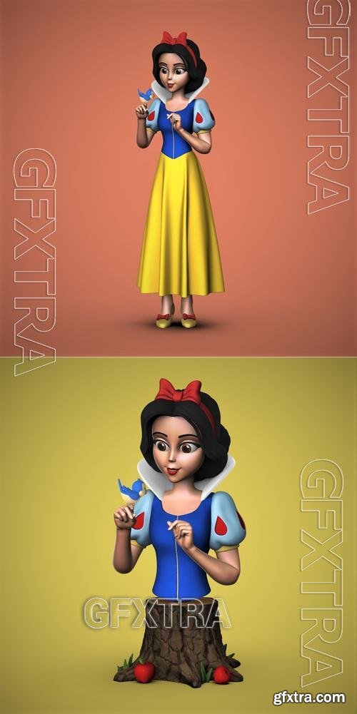 Snow White and Bust – 3D Print Model