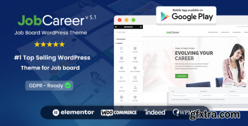 Themeforest - JobCareer | Job Board Responsive WordPress Theme 14221636 v5.1 - Nulled