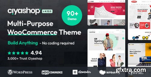 Themeforest - CiyaShop - Multipurpose WooCommerce Theme 22055376 v4.12.0 - Nulled