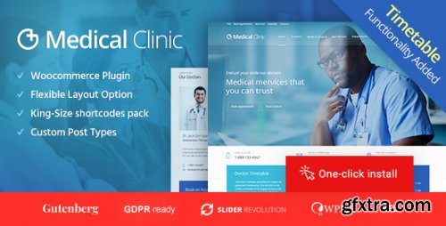 Themeforest - Medical Clinic - Doctor and Hospital Health WordPress Theme 18277620 v1.3.1 - Nulled