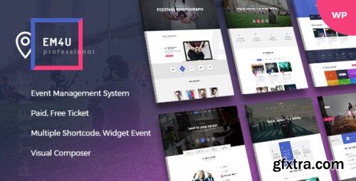 Themeforest - Event Management WordPress Theme for Booking Tickets - EM4U 20846579 v1.6.6 - Nulled