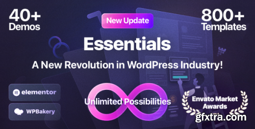 Themeforest - Essentials | Multipurpose WordPress Theme 27889640 v3.1.0 - Nulled