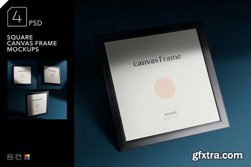 Square Canvas Frame Mockups XUBX8TR
