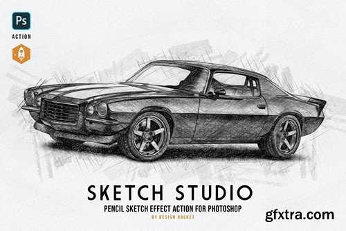 Pencil SKetch Effect Action For Photoshop RY3GUW5