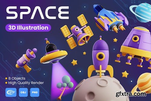 Space 3D Illustrations J9ELR33