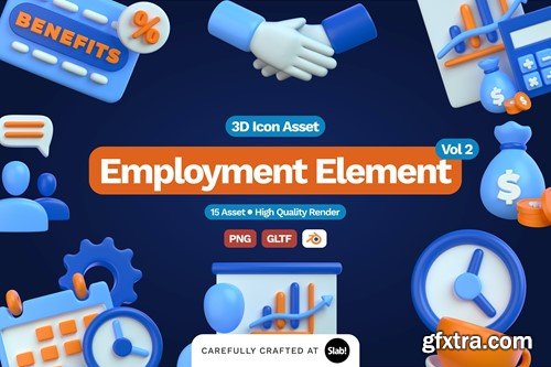 3D Employment Element Icon Vol 2 3YGWJPT