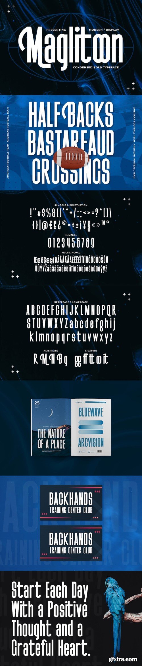 Maglitoon - Condensed Bold Typeface