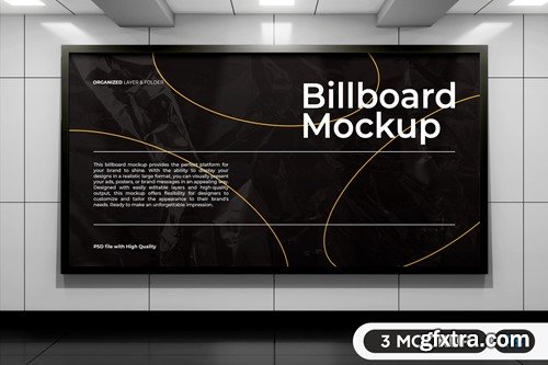 Urban City Billboard Mockup 3QYQ3BC