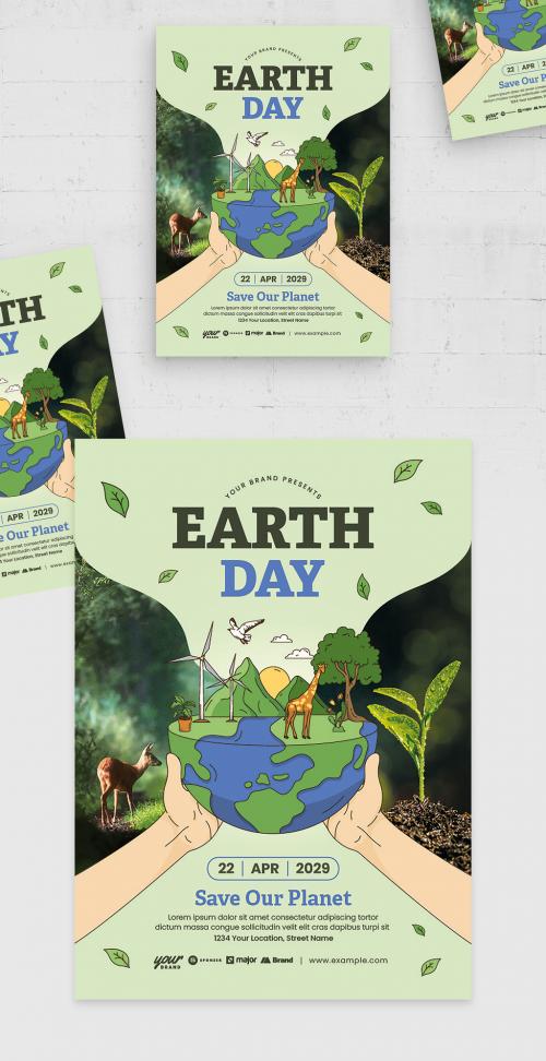 Earth Day Flyer Template 571565999